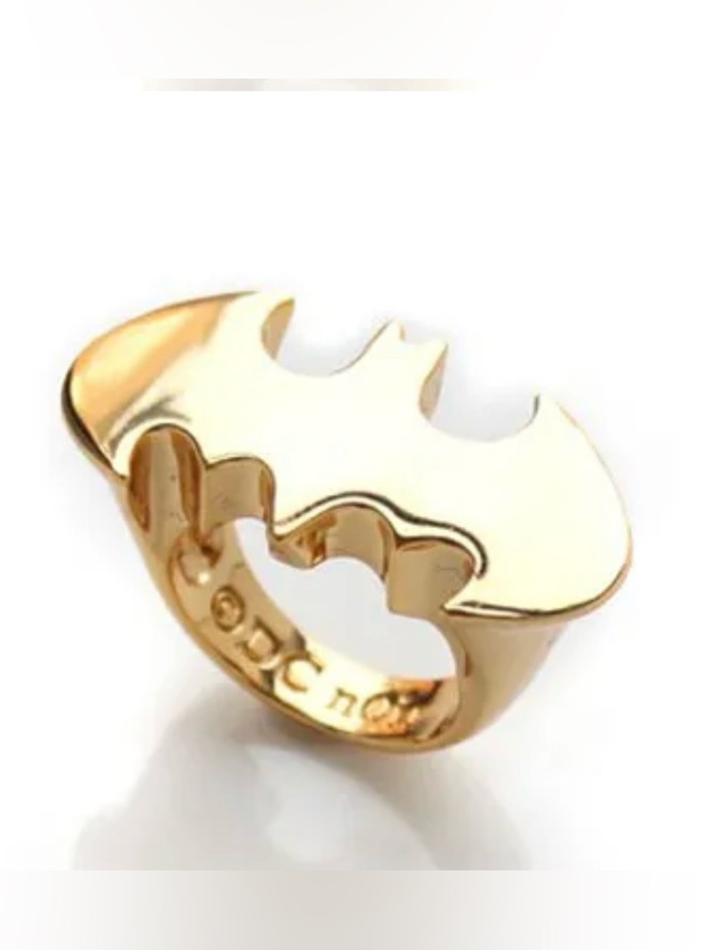 Noir Jewelry NYC DC Comics Batman Gold-Tone Statement Collector Ring NWOT